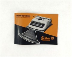 Erika 10 Typewriter User Instruction Manual Directions Guide Booklet