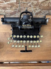 Antique Early Rem-Blick Remington Typewriter w/ Case