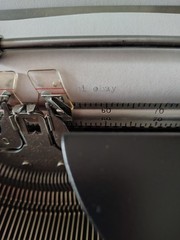 VTG Typewriter Sears Electric Power 12 Vintage w/Hard Case print USA working