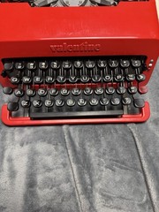 Olivetti Valentine Red Typewriter with Case MOMA Works With Extras