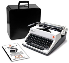 White 1971 Olympia SM9 De Luxe Restored Typewriter, New Platen, SM-9 Pica 97