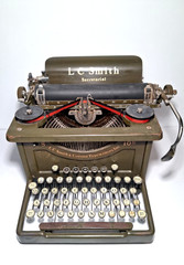 Antique 1920s 1930s LC Smith Secretarial 8-10 Manual Mechanical Typewriter Works