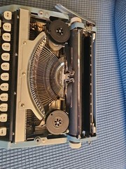Vintage Brother Charger 870 Portable Typewriter, Works Blue Color Made In Japan
