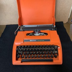 Brother Typewriter Young Elite Orange Vintage retro Rare from JAPAN USED