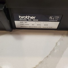 BROTHER ELECTRIC TYPEWRITER MODEL 3800 CORRECT-o-RITER WITH HARD CASE & POWER CO