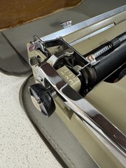 Remington Monarch Portable Typewriter Vintage 1960s two-tone color scheme