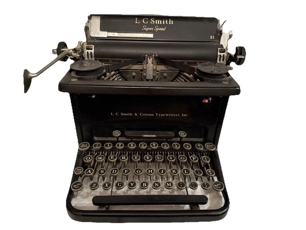 💙Vintage 1930’s L.C. Smith & Corona Super Speed 14 Typewriter WWII USA~GORGEOUS
