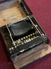 Antique 1917 Corona Model 3 Folding Portable Manual Typewriter w/ Case