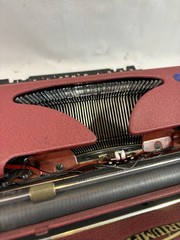 Triumph Norm 6 Red Typewriter Refurbished Cleaned + New Ribbon Year 1950