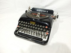 Remington Streamline Art Deco model 5 “Par” Glossy Typewriter Tested Works