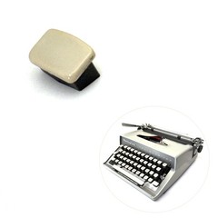 White Shift Key for Remington Travel Riter Typewriter Vtg Part Keytop Keyboard