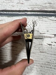 Antique Monarch Visible Typewriter Brass Advertising Office Desk Paper Bill Clip