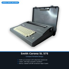 Smith Corona SL 575 Electric Typewriter Spell-Right Dictionary AS-IS Untested
