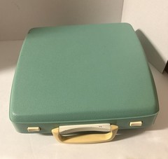 Smith-Corona Corsair Deluxe Portable Manual Typewriter Teal Blue Vintage
