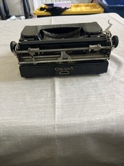1937 Corona standard typewriter standard Glossy black Flat Top Beautiful