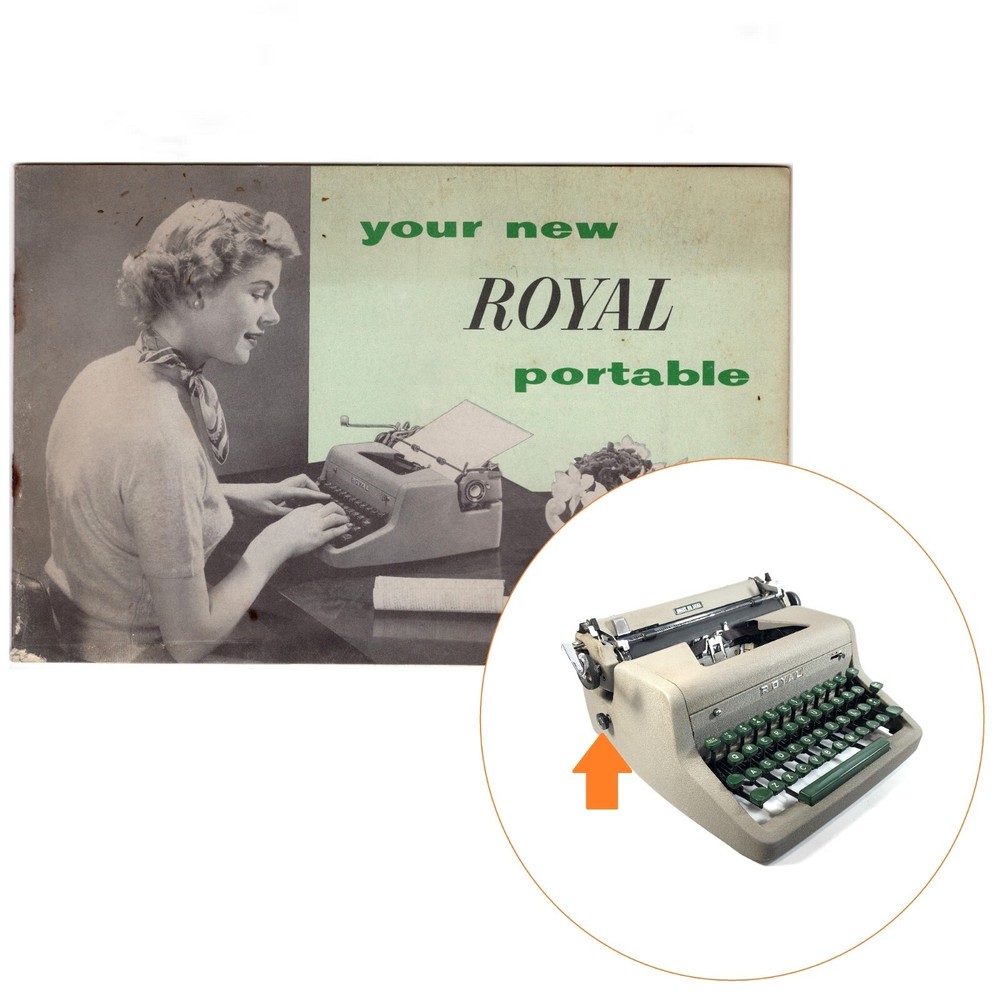 ORIGINAL Royal Quiet de Luxe Typewriter Instruction Manual Vtg Portable User 50s