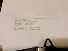 1938 Remington Junior Portable Typewriter~Looks & Performs Great But No Case Top