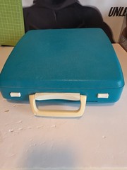 1976 Smith Corona Calypso Typewriter Turquoise UNUSED w/ Case Manual England