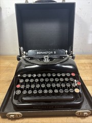 Remington Rand 5 Typewriter In Original Case W/ Manual 1930s