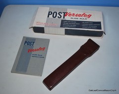 Post Versalog 1460L Japan Bamboo Slide Rule Leather Case Display Box