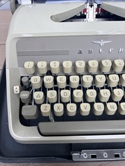 Adler J3 Typewriter Portable Western Germany W/Case 1960’s Functional Key Read
