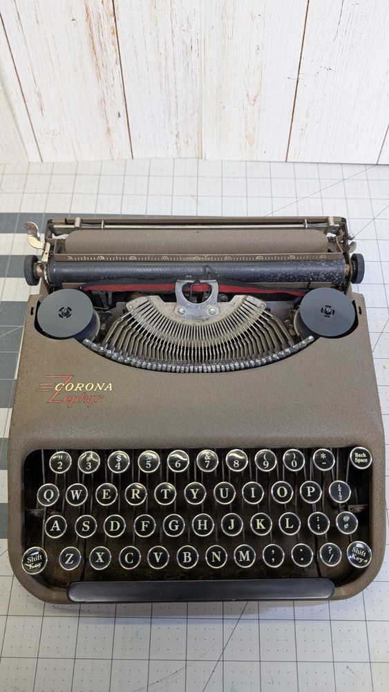 Vintage Smith & Corona Zephyr Portable Typewriter 1930’s Cover And Instructions