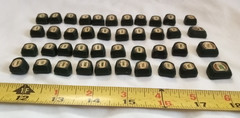 1950’s Royal Typewriter green plastic keys, 41 in all. steampunk, arts & crafts.