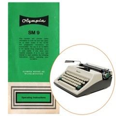 Olympia SM9 Typewriter Instruction Manual Vtg User Guide Directions Early