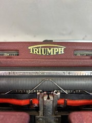 Triumph Norm 6 Red Typewriter Refurbished Cleaned + New Ribbon Year 1950