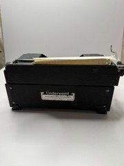 Vintage 1930-1940s Portable Black Underwood 4 Layer Typewriter & Original Case