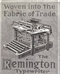 1899 REMINGTON Woven into Fabric of Trade Standard No. 2 Old Typewriter Print Ad