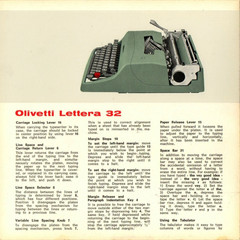Serviced Vintage Olivetti Lettera-32 Manual Typewriter Refurbished by a Mechanic
