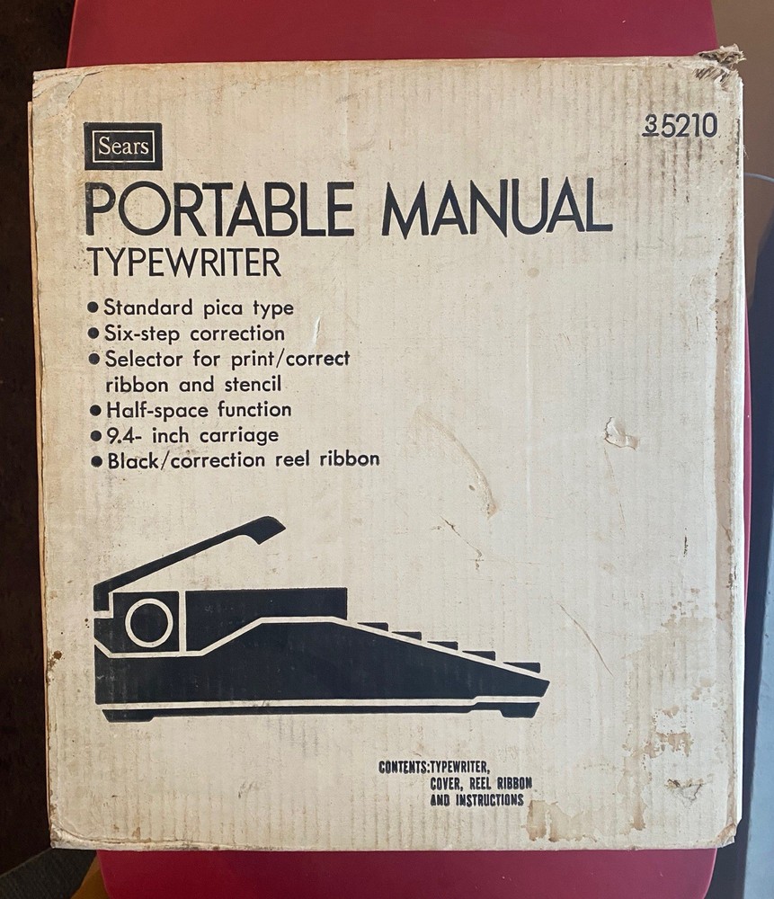Sears Portable Manual Typewriter 268.52100 Made In Japan Vintage NEW SEALED NOS