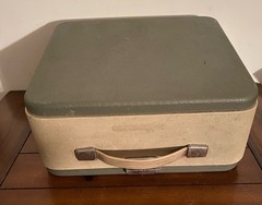 Vintage West Germany Olympia Turquoise Light Blue Typewriter In Original Case
