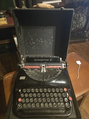 Vintage 1930s Remington Model 5 Portable Typewriter Red Keys
