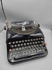 Vtg 1936 Remington Rand Model 5 Streamline Typewriter Tested Working Smooth