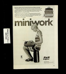 1967 Smith-Corona Electric Portable Typewriter Miniwork Vintage Print Ad 24437