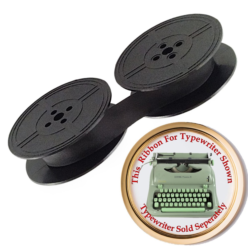 New Black Ink Ribbon for a Hermes Media 3 Typewriter Curvy 1960-66 Model