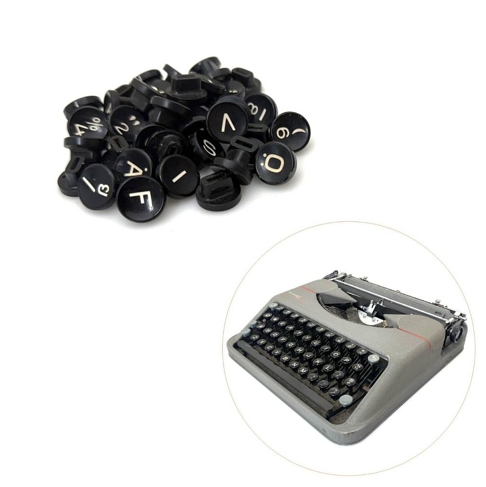 (x1) One Key for Hermes Rocket Typewriter Original Vtg Keyboard Keytop Part