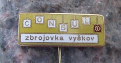 Vintage CZ Czech Weapons Vyskov Consul Portable Typewriter Factory Pin Badge