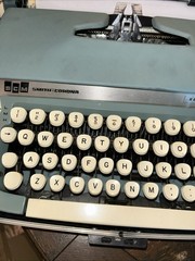 Smith-Corona Super Sterling Seafoam Green? Vintage Typewriter