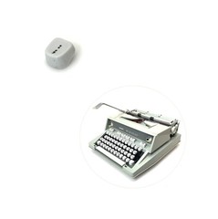 White COLONS : ; Key for Hermes 3000 Typewriter Vtg Media Boxy Keyboard Keytop