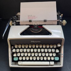 1963 Olympia SM7 Typewriter W Germany Elite Font #66 Case Manual Fully Serviced