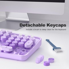 Large Print Wired Keyboard, 104 Keys Full-Sized Typewriter Keyboards, USB Plu…