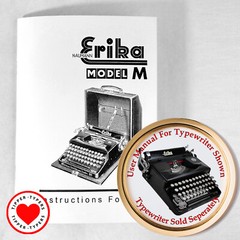 Erika Model M Typewriter User Instruction Manual Modell M Directions Guide