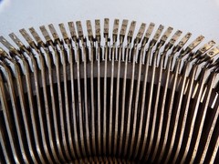 Striker / slug basket set off a 1922 Remington Portable typewriter, S# NV20863