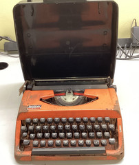 Brother 210 Typewriter Orange