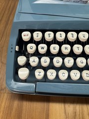 Sears Tutor Portable Manual Typewriter Model 871-1960 Retro Blue Case *For Parts