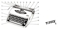 Triumph Tippa Typewriter Instruction Manual User Vtg Model 1 / 2 Schreibmaschine