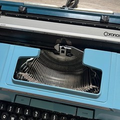 Vintage Smith Corona Coronet XL Coronamatic Electric Typewriter Blue Untested
